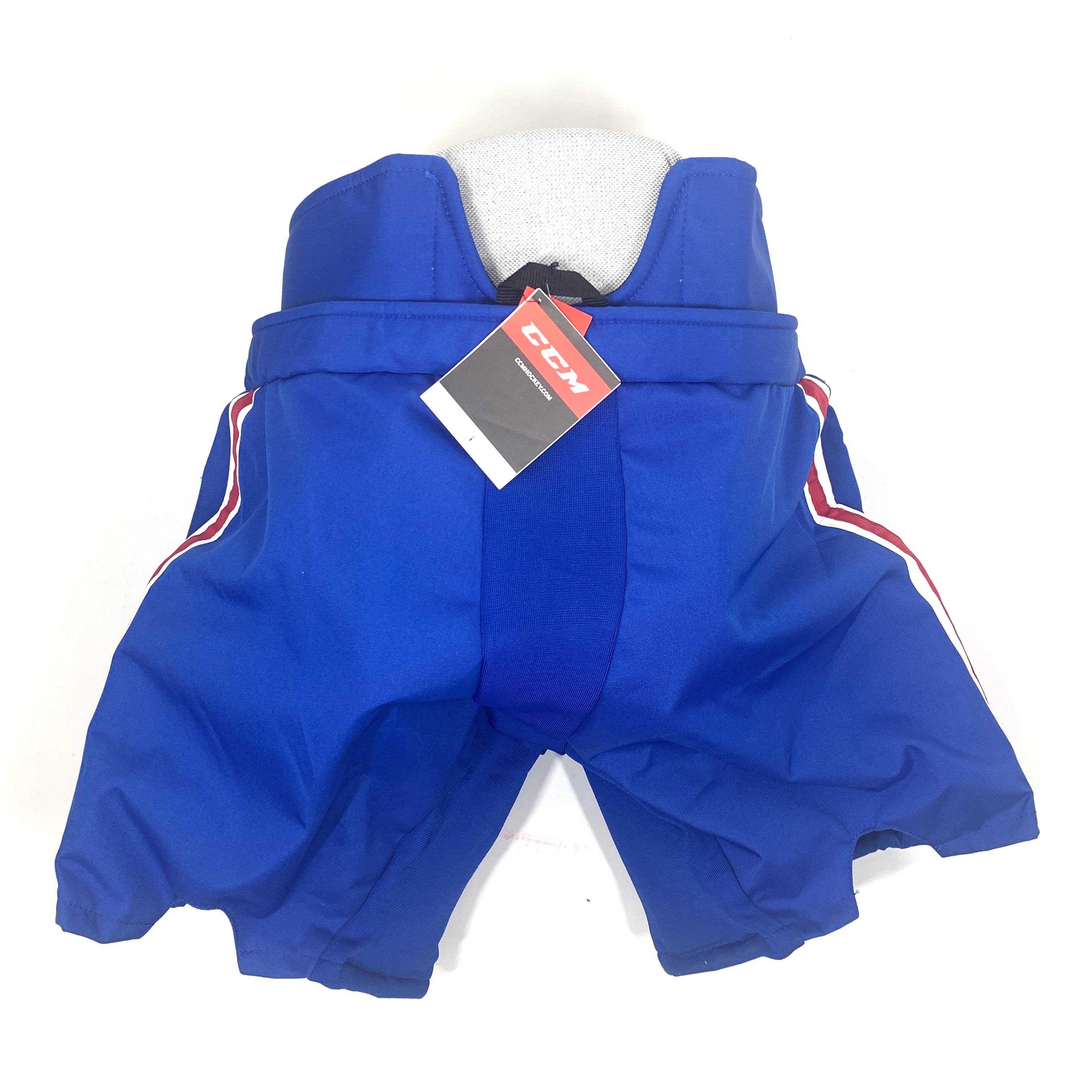 CCM HPG12A - Pantalon de gardien de but de hockey NCAA Pro Stock (bleu/rouge)
